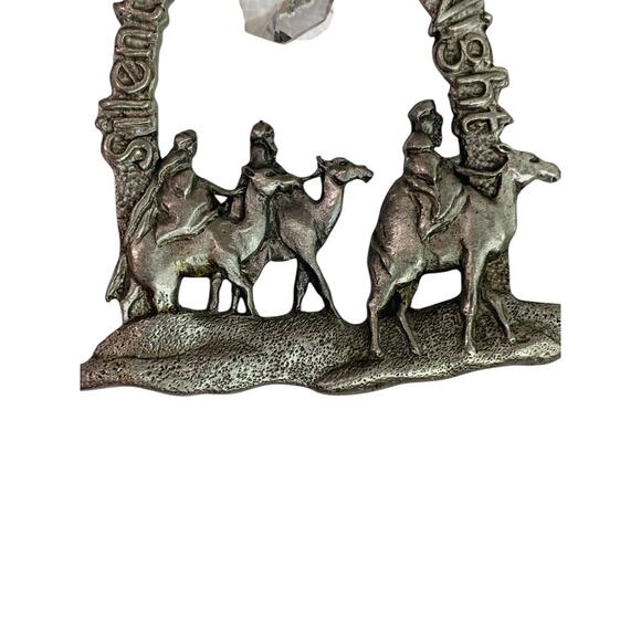 Spoontiques Pewter Three Wise Men Ornament Crystal 3.2" #2386 Suncatcher - Picture 3 of 5